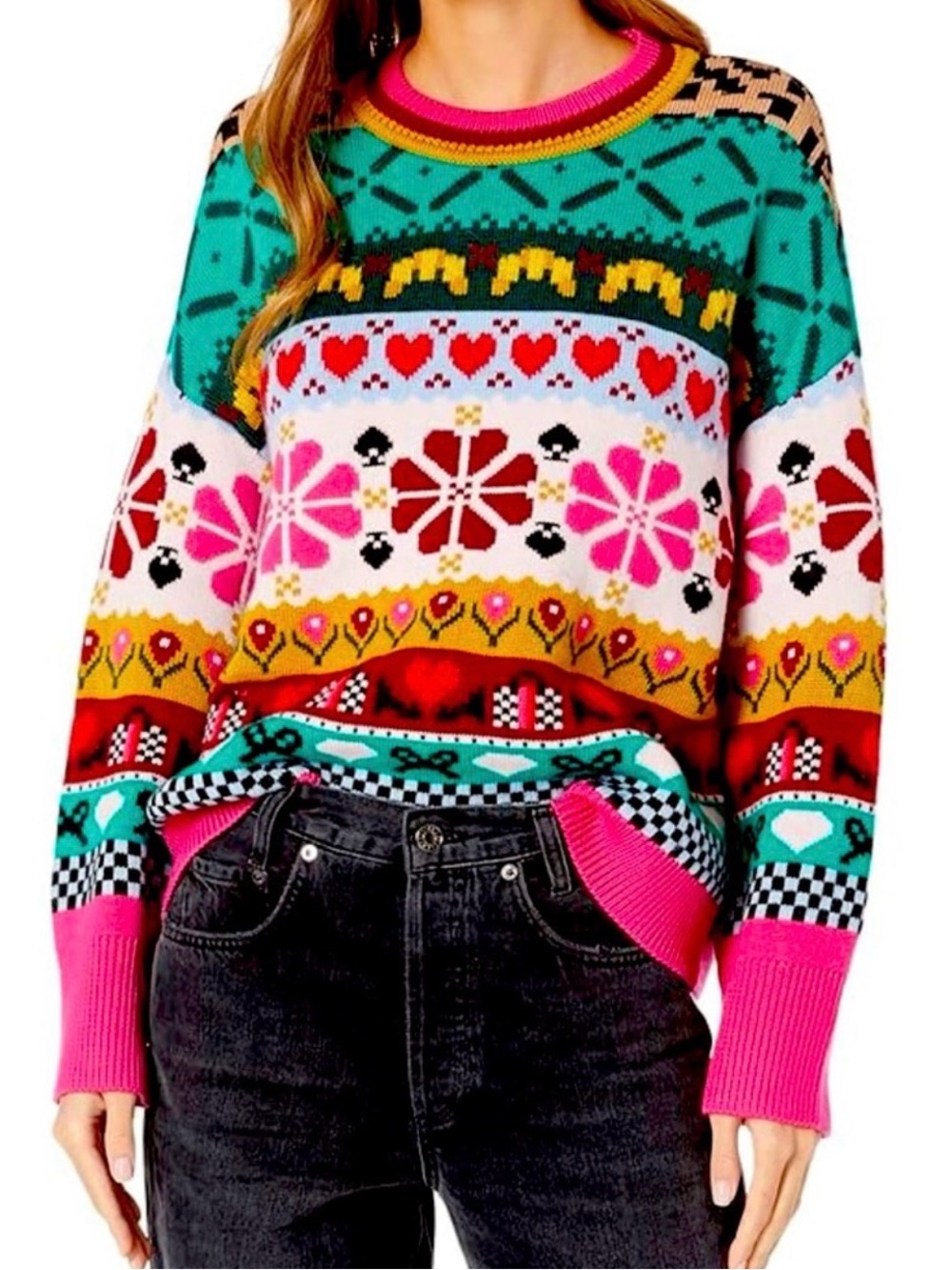 Kate Spade Flower Intarsia Wool
Sweater NWOT Size L